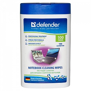 Влажные чистящ салфетки для ноутбуков Туба DEFENDER (100шт)